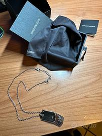 Collana uomo Emporio Armani doppia medaglia