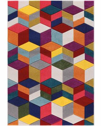 Tappeto Moderno Geometrico Multicolore 120x170 cm