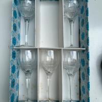 Servizio 5 bicchieri cristallo boemia