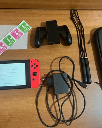 Nintendo switch con accessori e micro SD (no dock)