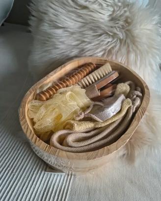 set bagno benessere relax legno completo - NUOVO