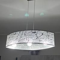 Lampadario a sospensione in acciaio cromo Perenz