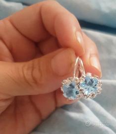 orecchini modello vintage a stella in vetro crysta