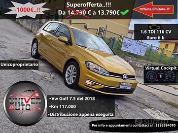 Volkswagen Golf 1.6 TDI 115cv 5p Unicoproprietario