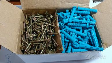 Tassello nylon 6x40 con bordo con vite pozi drive