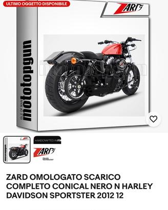 Marmitta zard omologata harley sportster 883 2009