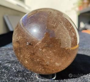 Sfera di Cristallo 1321g Minerale Quarzo Fumè