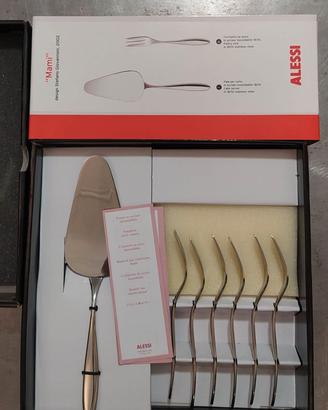 Servizio Alessi dessert 6 forchette + pala torta
