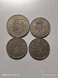 Lotto di 4 monete del Regno Unito 