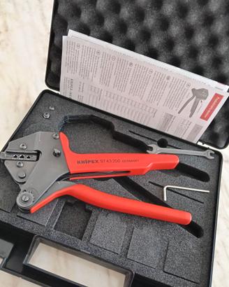 CRIMPATRICE KNIPEX 9743200 con matrice e valigetta