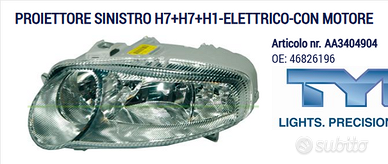 PROIETTORE DX SX ALFA 147 ANNO 10/00-11/04