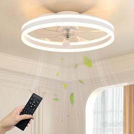 Plafoniera Ventilatore Soffitto LED 50cm App NUOVA