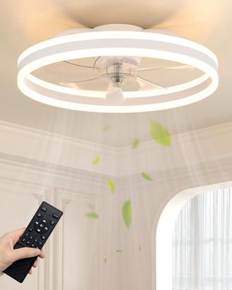 Plafoniera Ventilatore Soffitto LED 50cm App NUOVA