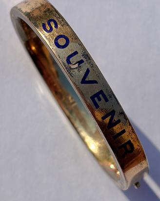 Bracciale antico 1800 argento placcato oro M&S