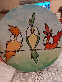 quadretto pappagalli