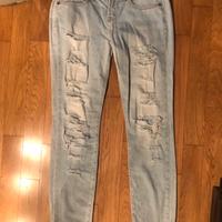 Jeans donna skinny con strappi tg 28