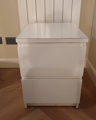 Comodino malm bianco