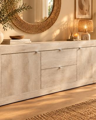 Madia stile moderno/boho – 2 ante e 2 cassetti