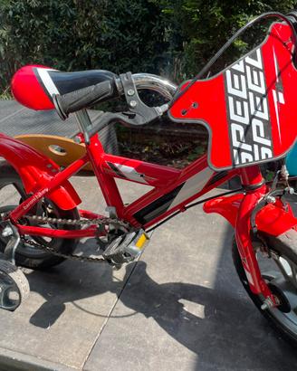 bicicletta 12 pollici con rotelle