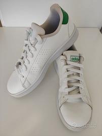ADIDAS Advantage ORIGINALI VERA PELLE BiancoVerde
