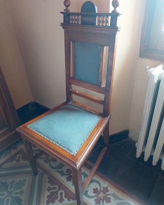Set 4 Sedie Antiche in Stile Umbertino Fine '800