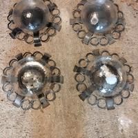 4 Plafoniere in ferro battuto