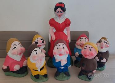 Biancaneve e i sette nani statua cemento 