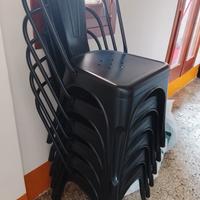 sedie in metallo stile industriale 