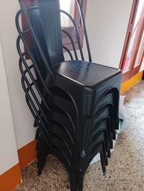 sedie in metallo stile industriale 