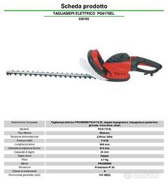 Tagliasiepi elettrico PROGREEN 