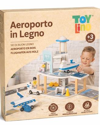 Aeroporto in Legno Set Completo con Aereo