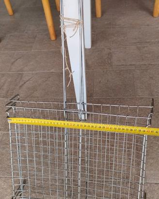 Graticola doppia incrociata 40 x 35 cromata