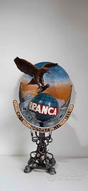 Scultura in metallo pubblicità Fernet Branca
