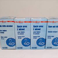 4 Inchiostro per timbri di Gomma Bestvest blu 30ml