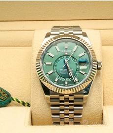 Rolex Skydeweller Acciaio Verde Ref. 336934 Nuovo