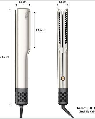 Piastra per capelli ad aria
