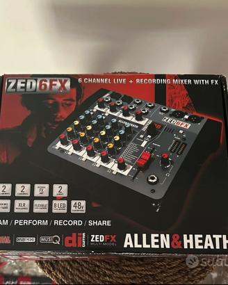 Musica Mixer audio analogico-Allen & Heath ZED-6FX