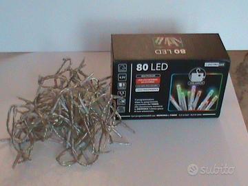 CATEN. 80 LUC. LED MULTIC.  MEMOR.E TIMER OMAGGIO
