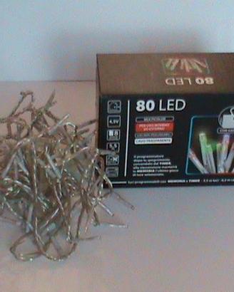 CATEN. 80 LUC. LED MULTIC.  MEMOR.E TIMER OMAGGIO