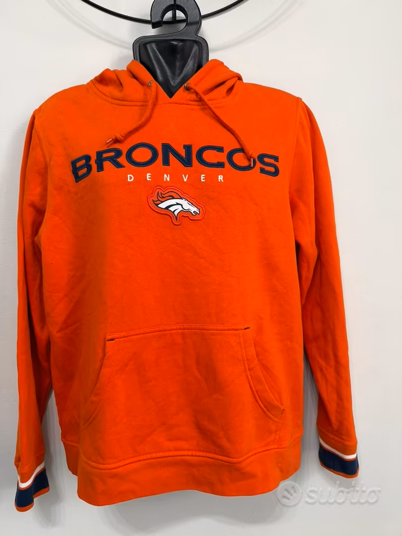Official Majestic NFL Denver Broncos Orange Hoodie Size M