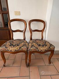 Coppia sedie antiche stile Luigi Filippo