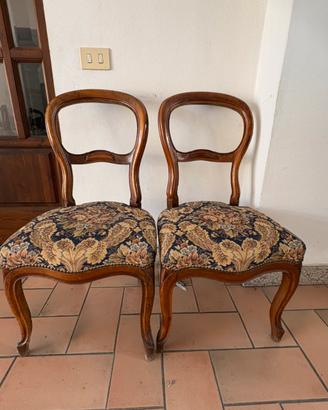 Coppia sedie antiche stile Luigi Filippo