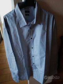 Camicia OVS azzurra a puntini mis. 44-17,5 Usata