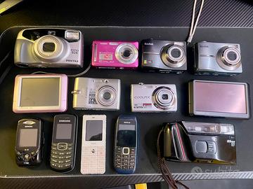 Lotto elettronica vintage fotocamere Nikon, pentax