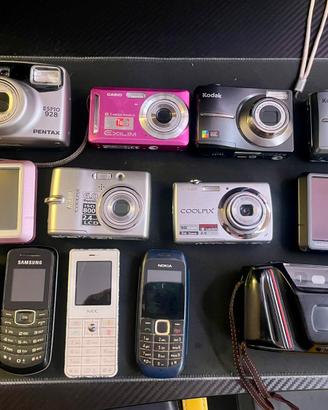 Lotto elettronica vintage fotocamere Nikon, pentax