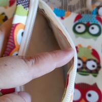 borsa e portafoglio stampa gufi