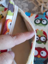 borsa e portafoglio stampa gufi