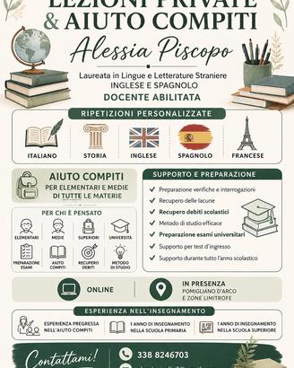 LEZIONI PRIVATE e DOPOSCUOLA