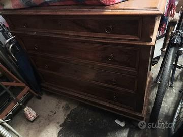 cassettiera fine '700 noce