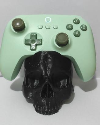 Stand per controller teschio nero stile gotico